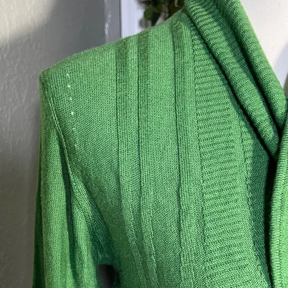 🍃Green Open Front Women's Sweater - Picture 6 of 15
